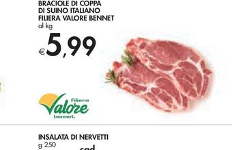 Bennet Braciole di coppa di suino italiano filiera valore bennet offerta
