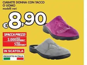Bennet Ciabatte donna con tacco o uomo offerta