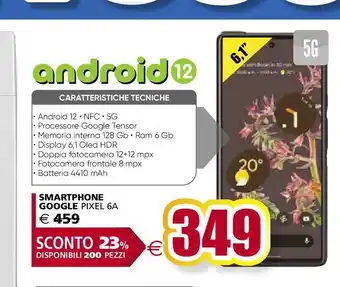 Il Gigante Smartphone google pixel 6 a offerta
