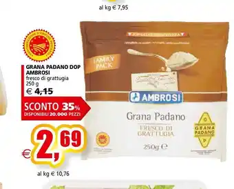 Il Gigante Formaggio grana padano dop amrbosi 250 g offerta