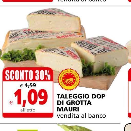 Formaggio taleggio dop di grotta mauri offerta di Il Gigante