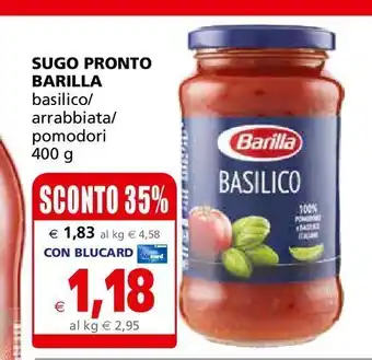 Il Gigante Sughi pronto barilla offerta