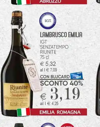 Il Gigante Lambrusco emilia offerta