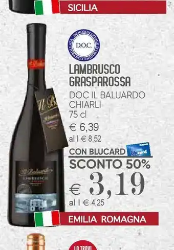 Il Gigante Lambrusco grasporossa offerta