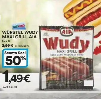 Coop Aia Wurstel Wudy Maxi Grill offerta