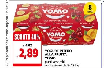 Il Gigante Yogurt intero alla frutta yomo offerta