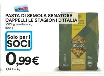 Coop Le stagioni d'italia Pasta Di Semola Senatore offerta