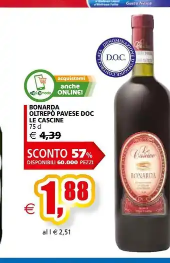 Il Gigante Bonarda oltrepo pavese doc le cascine offerta