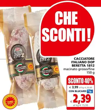 Il Gigante Cacciatore italiano dop beretta 1812 offerta