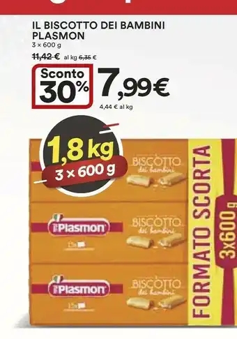 Coop Plasmon Il Biscotto Dei Bambini 600 G(ml) offerta