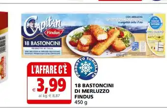 Il Gigante 18 bastoncini di merluzzo findus offerta