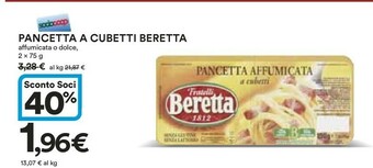 Coop Beretta Pancetta Dolce A Cubetti offerta