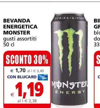 Il Gigante Bevanda energetica monster offerta