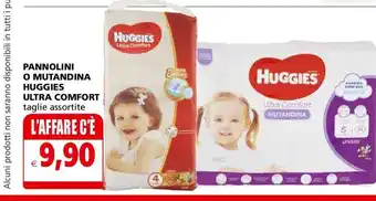 Pannolini o mutandina huggies ultra confort
