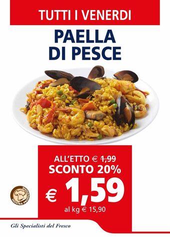 Il Gigante Paella di pesce offerta