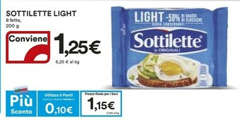 Coop Mondelez Sottilette Le Originali Light 200 G(ml) offerta