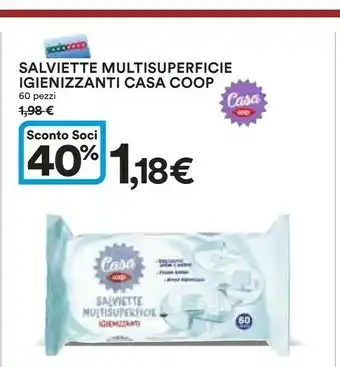 Coop Salviette Multisuperficie Igienizzanti Casa Coop offerta