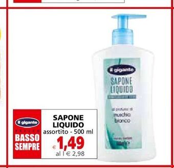 Il Gigante Sapone liquido offerta