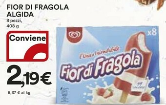 Coop Algida L'Unico Inimitabile Fior Di Fragola 408 G(ml) offerta
