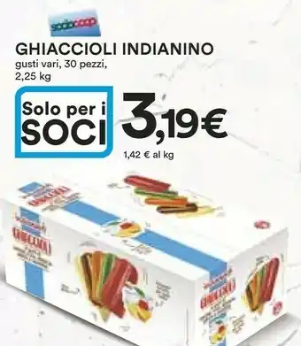 Coop Indianino Ghiaccioli Ai Gusti Di Limone, Cola, Arancia, Menta, Cedro E Amarena offerta