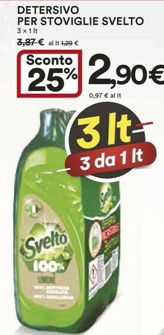 Coop Svelto Detersivo Per Stoviglie offerta