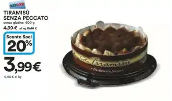Coop Tiramisu Senza Peccato Senza Glutine offerta