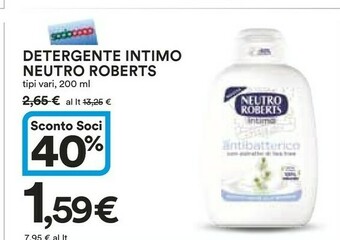 Coop Neutro Roberts Detergente Intimo offerta