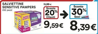 Coop Pampers Salviettine Sensitive offerta