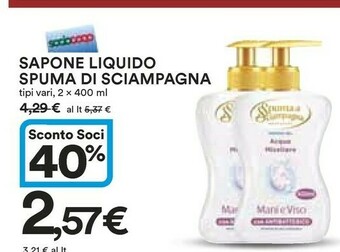 Coop Spuma di Sciampagna Sapone Liquido offerta