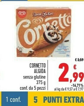 Conad Algida Cornetto offerta