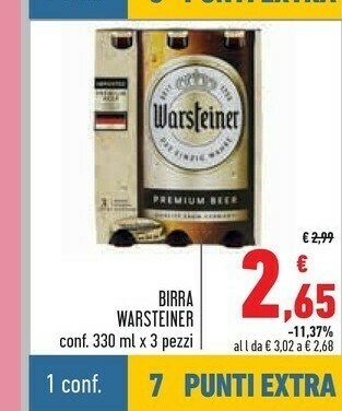 Conad Warsteiner Birra offerta