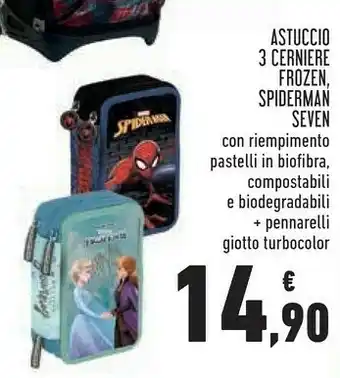 Conad Seven Astuccio 3 Cerniere Frozen / Spiderman offerta