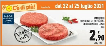 Conad Hamburger Di Piemontese offerta