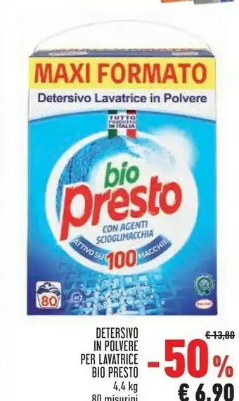 Conad Bio Presto Detersivo In Polvere Per Lavatrice offerta