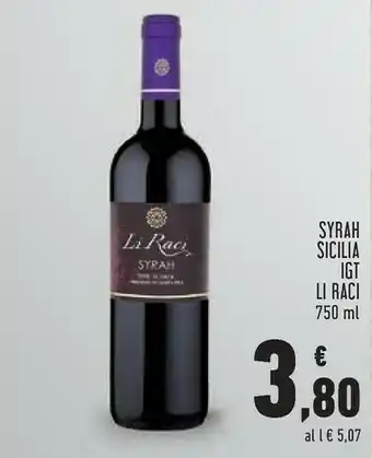 Conad Li Raci Syrah Sicilia Igt offerta