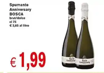 Coal City Bosca Spumante Anniversary brut/dolce cl 75 offerta