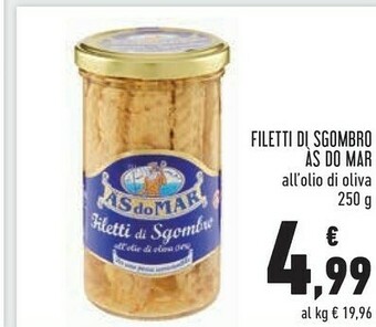 Conad Asdomar Filetti Di Sgombro All'Olio Di Oliva offerta