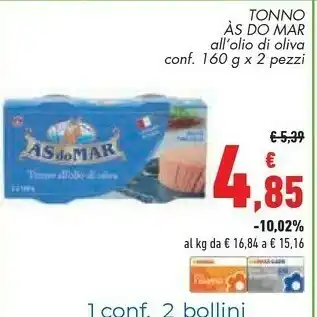 Conad Asdomar As Do Mar Tonno All'Olio Di Oliva offerta