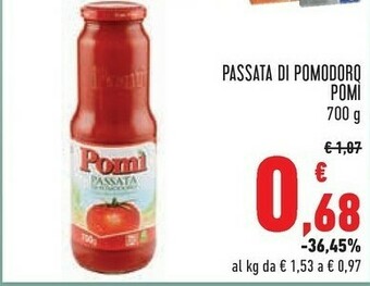 Conad Pomì Passata Di Pomodoro 700 G(ml) offerta