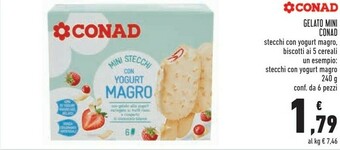 Conad Conad - Mini Stecchi Con Yogurt Magro 240 G(ml) offerta