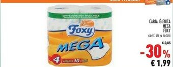 Conad Foxy Carta Igienica Mega offerta