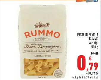 Conad Rummo Elicoidali N.49 500 G(ml) offerta
