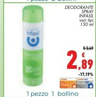 Conad Infasil Deodorante Spray offerta