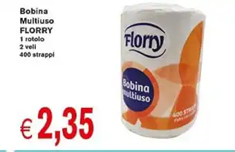 Florry Bobina Multiuso 1 rotolo 2 veli 400 strappi