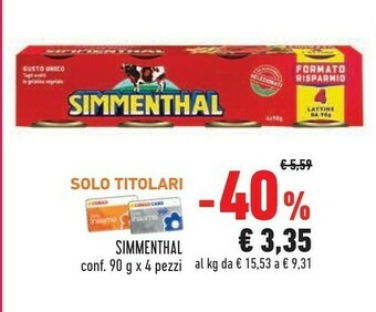 Conad Simmenthal Carne in scatola offerta