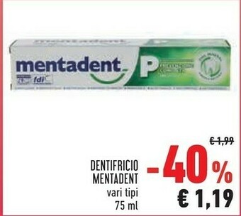 Conad Mentadent Dentifricio offerta