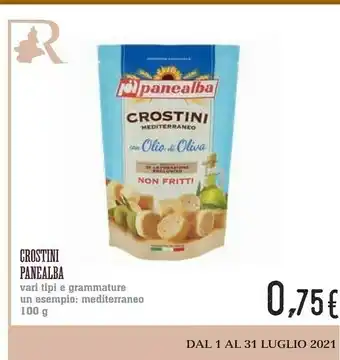 Conad Panealba Crostini Non Fritti Gusto Mediterraneo 100 G(ml) offerta