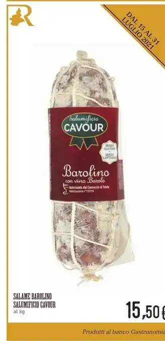 Conad Salumificio Cavour Salame Barolino Con Vino Barolo offerta