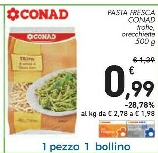 Conad Pasta Fresca Trofie offerta