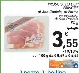 Conad Principe Prosciutto Di San Daniele 80 G(ml) offerta